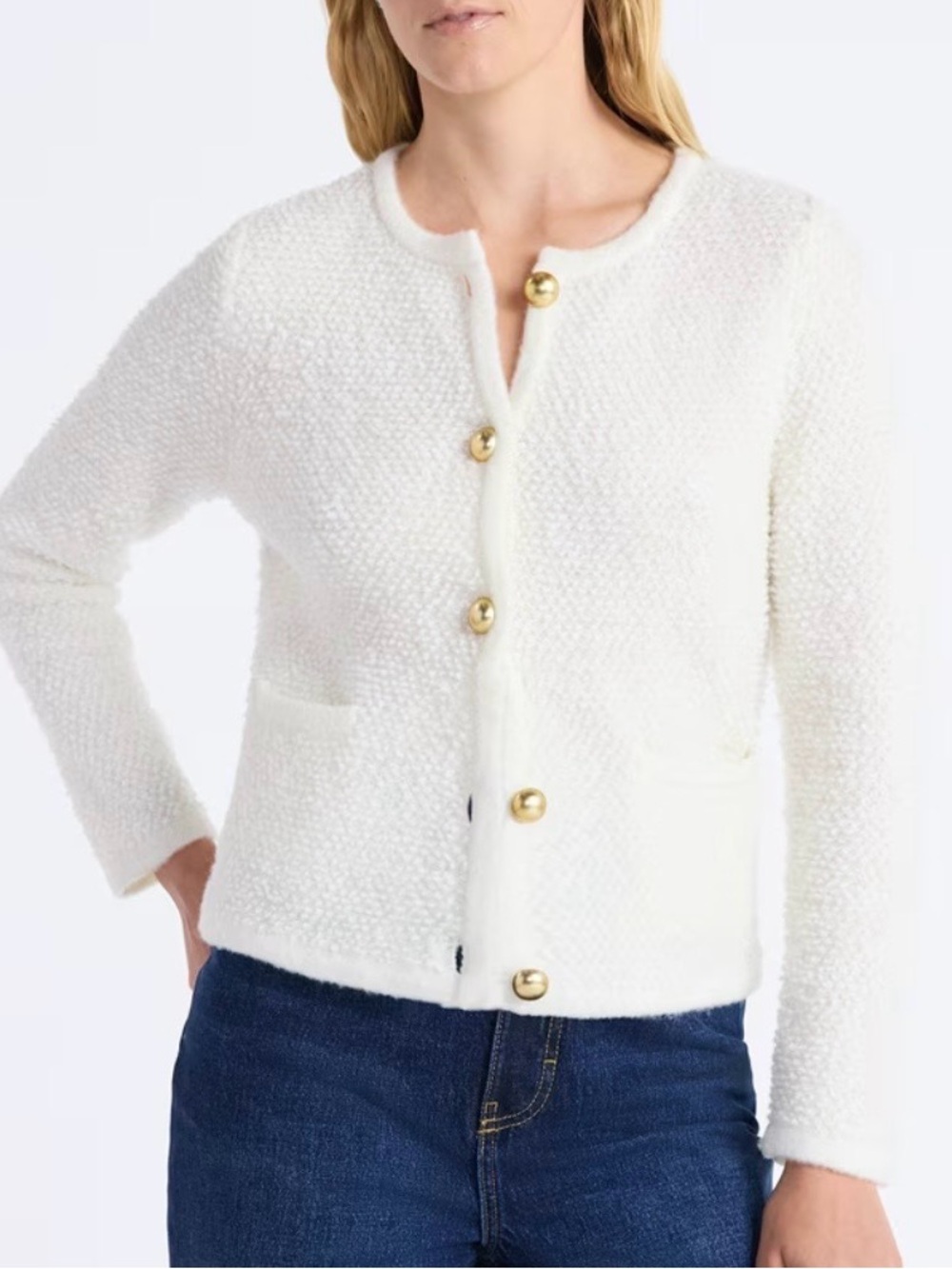 Free Assembly Plus size Nubby Button Front Cardigan